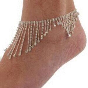 Ladies Sexy Rhinestone Rainfall Anklet Jewelry LC0658